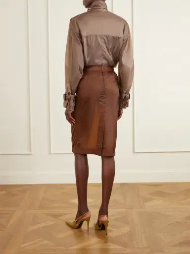 Saint Laurent Woven Midi Skirt | Thumbnail 3 Saint Laurent Woven Midi Skirt | Thumbnail 3