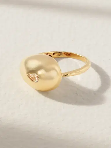 Mateo Water Droplet 14-karat Gold Diamond Ring | Thumbnail 1 Mateo Water Droplet 14-karat Gold Diamond Ring | Thumbnail 1