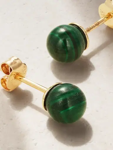 Mateo 14-karat Gold Malachite Earrings | Thumbnail 3 Mateo 14-karat Gold Malachite Earrings | Thumbnail 3