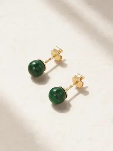 Mateo 14-karat Gold Malachite Earrings | Thumbnail 1 Mateo 14-karat Gold Malachite Earrings | Thumbnail 1