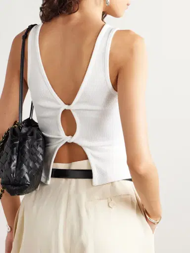 Christopher Esber Cutout Twist-front Ribbed-knit Tank | Thumbnail 5 Christopher Esber Cutout Twist-front Ribbed-knit Tank | Thumbnail 5