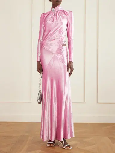 Rabanne Wrap-effect Crystal-embellished Velvet Maxi Skirt | Thumbnail 2 Rabanne Wrap-effect Crystal-embellished Velvet Maxi Skirt | Thumbnail 2