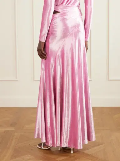 Rabanne Wrap-effect Crystal-embellished Velvet Maxi Skirt | Thumbnail 3 Rabanne Wrap-effect Crystal-embellished Velvet Maxi Skirt | Thumbnail 3