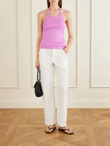 FLORE FLORE Angie Organic Cotton-jersey Halterneck Tank | Thumbnail 2 FLORE FLORE Angie Organic Cotton-jersey Halterneck Tank | Thumbnail 2