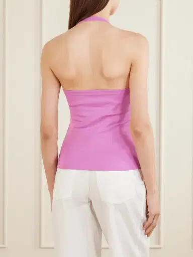 FLORE FLORE Angie Organic Cotton-jersey Halterneck Tank | Thumbnail 4 FLORE FLORE Angie Organic Cotton-jersey Halterneck Tank | Thumbnail 4