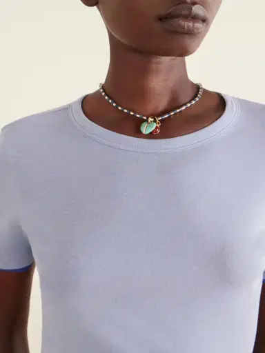 Roxanne Assoulin The Bar Gold-tone, Lapis Lazuli, Turquoise And Carnelian Necklace | Thumbnail 2 Roxanne Assoulin The Bar Gold-tone, Lapis Lazuli, Turquoise And Carnelian Necklace | Thumbnail 2