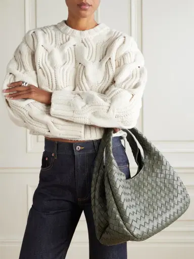 Bottega Veneta Campana Intrecciato Leather Shoulder Bag | Thumbnail 2 Bottega Veneta Campana Intrecciato Leather Shoulder Bag | Thumbnail 2
