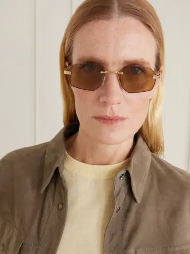 Cartier Eyewear Rounded-frame Metal Sunglasses | Thumbnail 2 Cartier Eyewear Rounded-frame Metal Sunglasses | Thumbnail 2