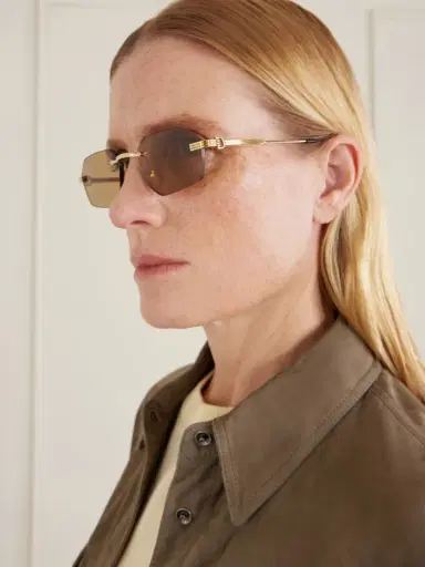 Cartier Eyewear Rounded-frame Metal Sunglasses | Thumbnail 5 Cartier Eyewear Rounded-frame Metal Sunglasses | Thumbnail 5