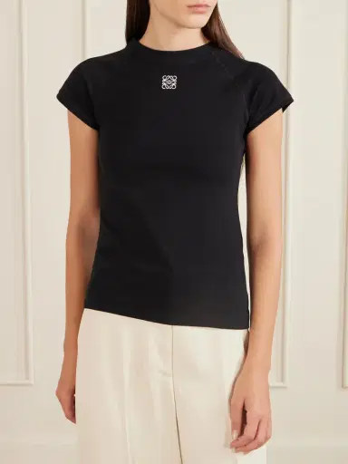 Loewe Anagram Embroidered Cotton-blend Jersey T-shirt | Thumbnail 3 Loewe Anagram Embroidered Cotton-blend Jersey T-shirt | Thumbnail 3