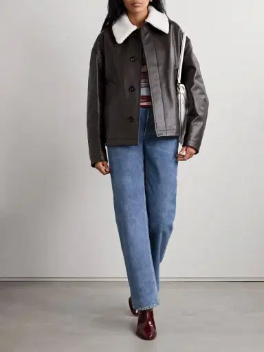Bottega Veneta Shearling-trimmed Leather Jacket | Thumbnail 2 Bottega Veneta Shearling-trimmed Leather Jacket | Thumbnail 2