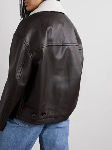 Bottega Veneta Shearling-trimmed Leather Jacket | Thumbnail 4 Bottega Veneta Shearling-trimmed Leather Jacket | Thumbnail 4