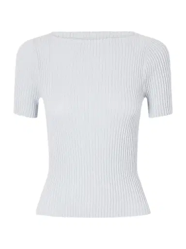 LESET Blake Metallic Ribbed-knit T-shirt | Thumbnail 1 LESET Blake Metallic Ribbed-knit T-shirt | Thumbnail 1
