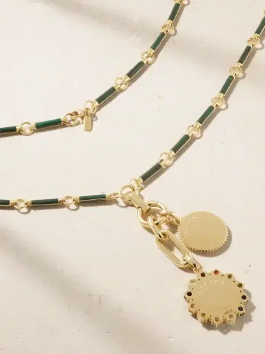 Foundrae 18-karat Gold And Enamel Multi-stone Necklace | Thumbnail 3 Foundrae 18-karat Gold And Enamel Multi-stone Necklace | Thumbnail 3