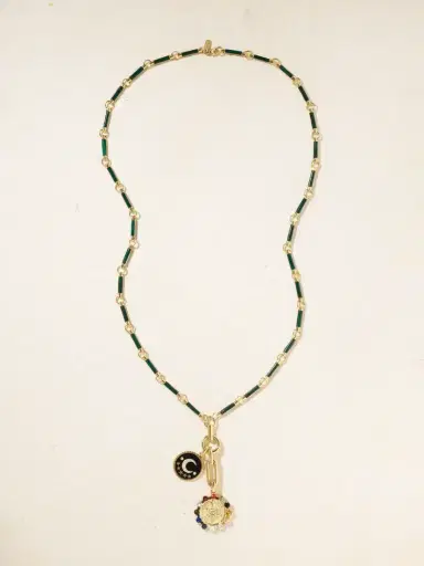 Foundrae 18-karat Gold And Enamel Multi-stone Necklace | Thumbnail 4 Foundrae 18-karat Gold And Enamel Multi-stone Necklace | Thumbnail 4