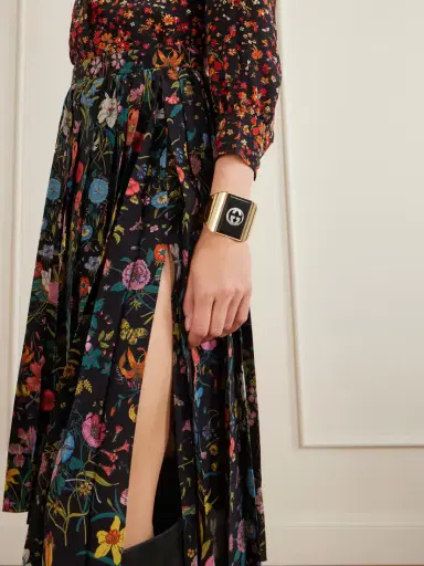 Gucci Pleated Printed Silk Skirt | Thumbnail 4 Gucci Pleated Printed Silk Skirt | Thumbnail 4