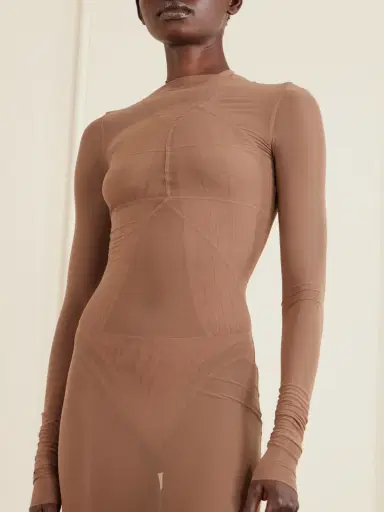 Rick Owens Temple Stretch-mesh Gown | Thumbnail 4 Rick Owens Temple Stretch-mesh Gown | Thumbnail 4