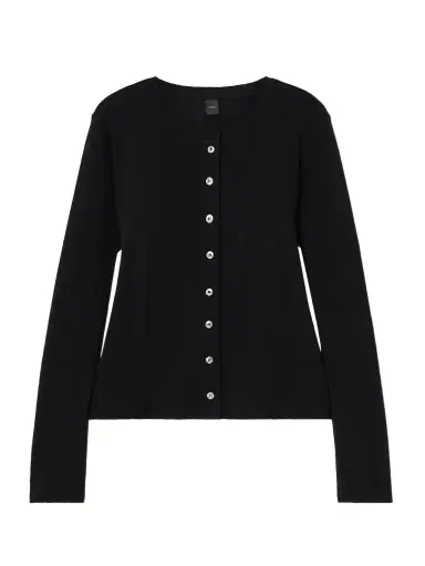 LESET Pointelle-knit Cotton Cardigan | Thumbnail 1 LESET Pointelle-knit Cotton Cardigan | Thumbnail 1