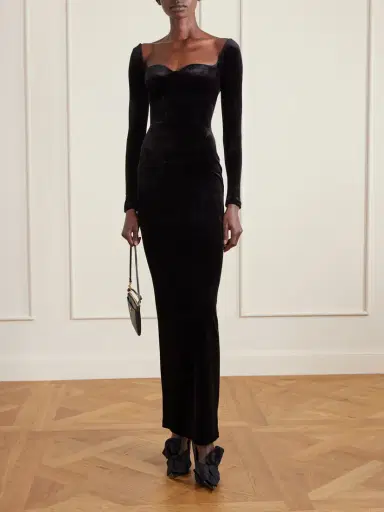 Balenciaga Velvet Bustier Gown | Thumbnail 2 Balenciaga Velvet Bustier Gown | Thumbnail 2