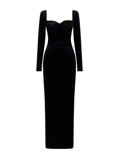 Balenciaga Velvet Bustier Gown | Thumbnail 1 Balenciaga Velvet Bustier Gown | Thumbnail 1