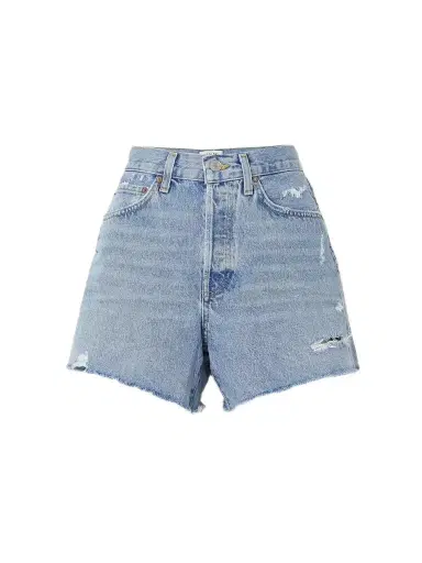 AGOLDE Parker Long Distressed Organic Denim Shorts | Thumbnail 1 AGOLDE Parker Long Distressed Organic Denim Shorts | Thumbnail 1