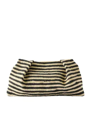 SENSI STUDIO Medium Two-tone Sisal Clutch | Thumbnail 1 SENSI STUDIO Medium Two-tone Sisal Clutch | Thumbnail 1