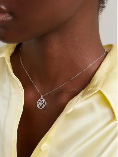 De Beers London Lotus By De Beers 18-karat White Gold Diamond Necklace | Thumbnail 2 De Beers London Lotus By De Beers 18-karat White Gold Diamond Necklace | Thumbnail 2