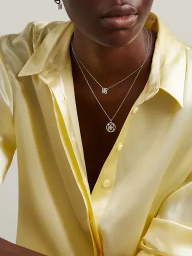 De Beers London Lotus By De Beers 18-karat White Gold Diamond Necklace | Thumbnail 5 De Beers London Lotus By De Beers 18-karat White Gold Diamond Necklace | Thumbnail 5