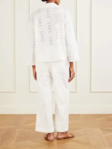 Tove Leighton Floral-embroidered Cotton-blend Blouse | Thumbnail 3 Tove Leighton Floral-embroidered Cotton-blend Blouse | Thumbnail 3