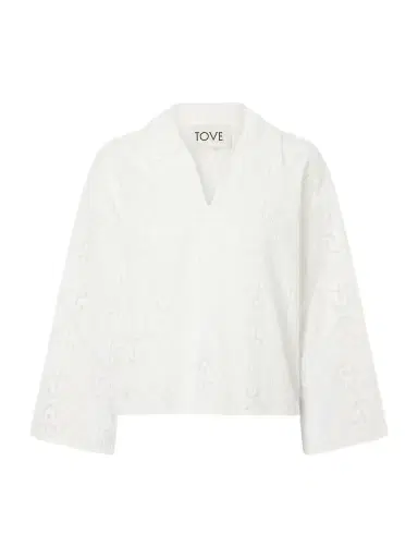 Tove Leighton Floral-embroidered Cotton-blend Blouse | Thumbnail 1 Tove Leighton Floral-embroidered Cotton-blend Blouse | Thumbnail 1