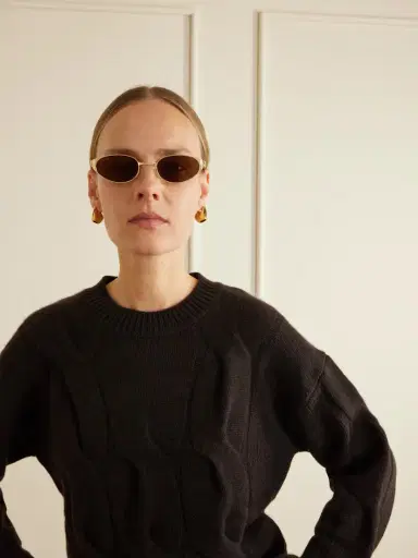 Cartier Eyewear Panthère De Cartier Oval-frame Gold-tone Sunglasses | Thumbnail 2 Cartier Eyewear Panthère De Cartier Oval-frame Gold-tone Sunglasses | Thumbnail 2