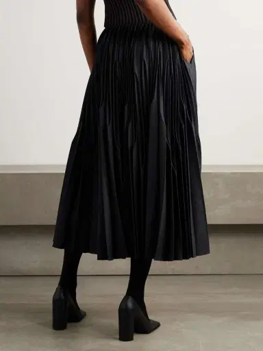 Alaïa Pleated Wool Midi Skirt | Thumbnail 3 Alaïa Pleated Wool Midi Skirt | Thumbnail 3