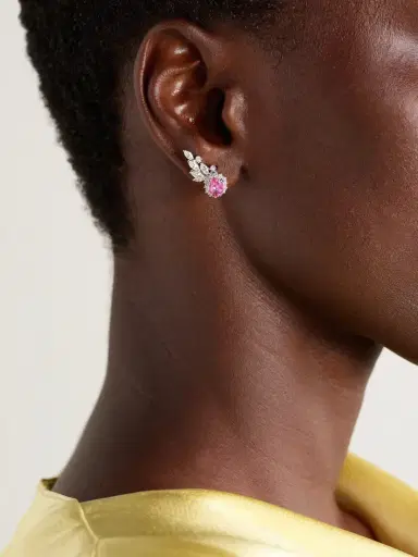 YEPREM 18-karat White Gold, Sapphire And Diamond Earrings | Thumbnail 2 YEPREM 18-karat White Gold, Sapphire And Diamond Earrings | Thumbnail 2
