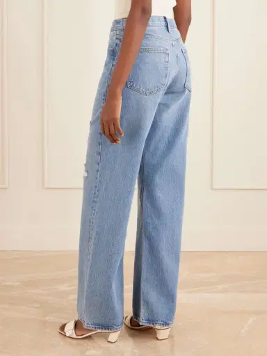 Frame The Loose Distressed Low-rise Wide-leg Jeans | Thumbnail 4 Frame The Loose Distressed Low-rise Wide-leg Jeans | Thumbnail 4
