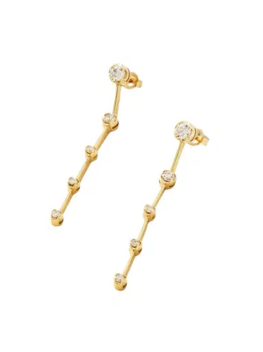 Jennifer Meyer Linear 5 Illusion 18-karat Gold Diamond Earrings | Thumbnail 1 Jennifer Meyer Linear 5 Illusion 18-karat Gold Diamond Earrings | Thumbnail 1