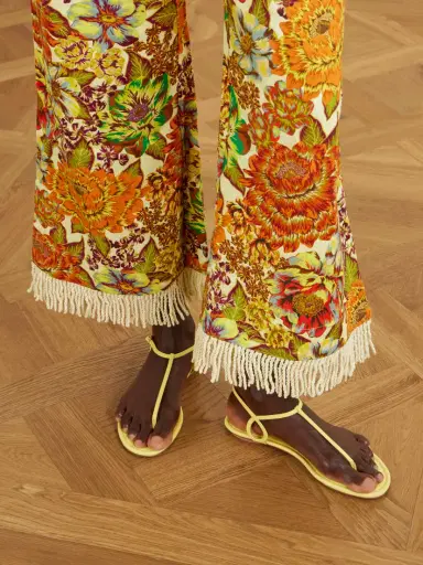 ALÉMAIS Lana Fringed Floral-print Linen Flared Pants | Thumbnail 4 ALÉMAIS Lana Fringed Floral-print Linen Flared Pants | Thumbnail 4