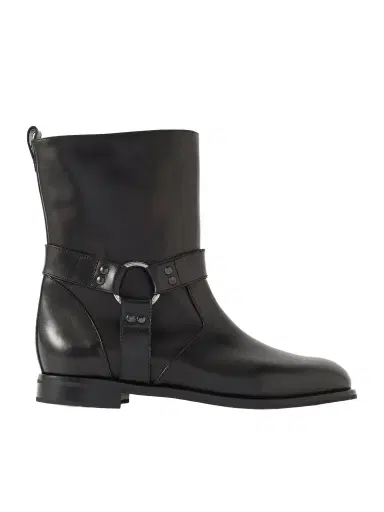Manolo Blahnik Calica Buckled Leather Biker Boots | Thumbnail 1 Manolo Blahnik Calica Buckled Leather Biker Boots | Thumbnail 1