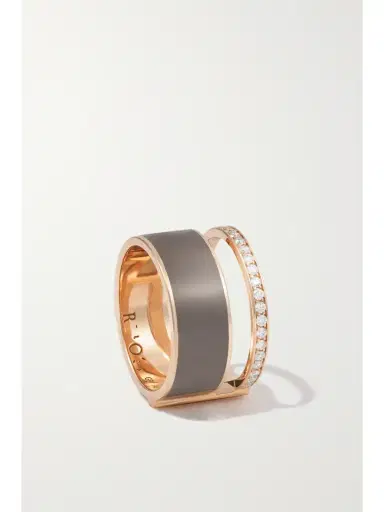 Repossi Berbere 18-karat Rose Gold, Lacquer And Diamond Ring | Thumbnail 5 Repossi Berbere 18-karat Rose Gold, Lacquer And Diamond Ring | Thumbnail 5