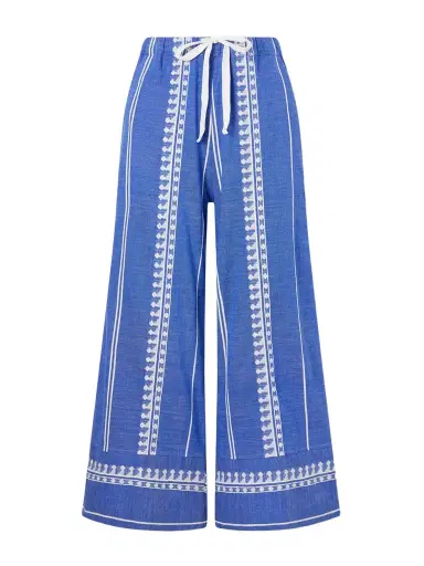Lemlem Desta Straight-leg Cotton Pants | Thumbnail 1 Lemlem Desta Straight-leg Cotton Pants | Thumbnail 1