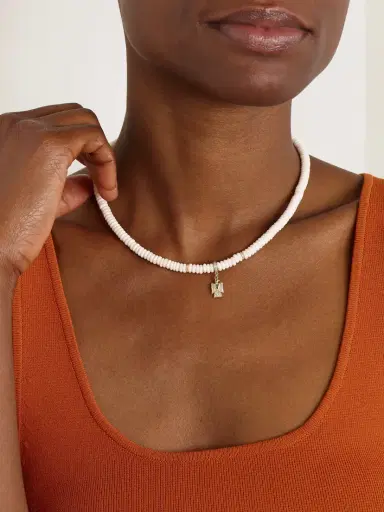 Jacquie Aiche Thunderbird 14-karat Gold, Bone, Diamond And Emerald Necklace | Thumbnail 2 Jacquie Aiche Thunderbird 14-karat Gold, Bone, Diamond And Emerald Necklace | Thumbnail 2