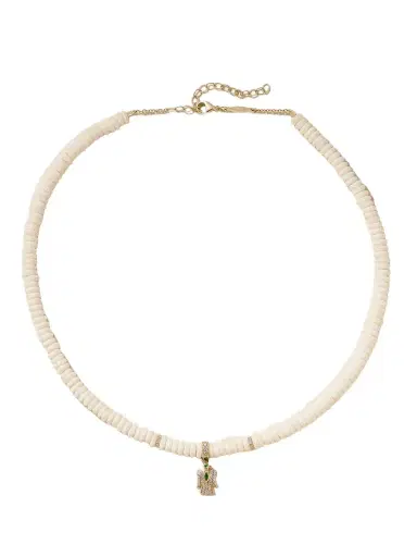 Jacquie Aiche Thunderbird 14-karat Gold, Bone, Diamond And Emerald Necklace | Thumbnail 1 Jacquie Aiche Thunderbird 14-karat Gold, Bone, Diamond And Emerald Necklace | Thumbnail 1