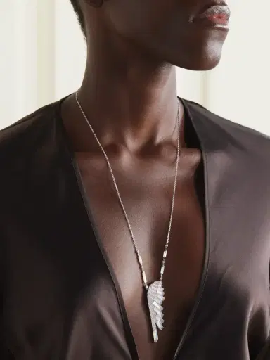 Garrard Wings Rising 18-karat White Gold, Mother-of-pearl And Diamond Necklace | Thumbnail 2 Garrard Wings Rising 18-karat White Gold, Mother-of-pearl And Diamond Necklace | Thumbnail 2