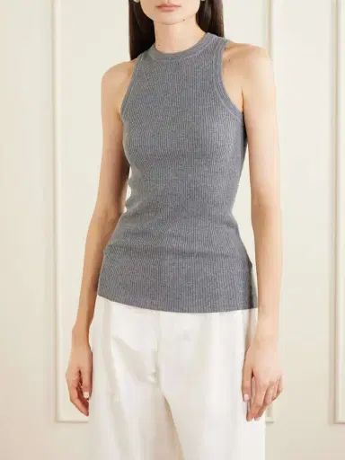 Lisa Yang Amaya Cotton And Cashmere-blend Tank Top | Thumbnail 3 Lisa Yang Amaya Cotton And Cashmere-blend Tank Top | Thumbnail 3