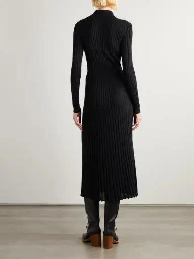 Gabriela Hearst Ardor Ribbed Cashmere And Silk-blend Midi Dress | Thumbnail 3 Gabriela Hearst Ardor Ribbed Cashmere And Silk-blend Midi Dress | Thumbnail 3