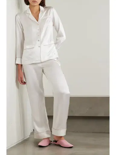 Olivia von Halle Coco Silk-satin Pajama Set | Thumbnail 2 Olivia von Halle Coco Silk-satin Pajama Set | Thumbnail 2