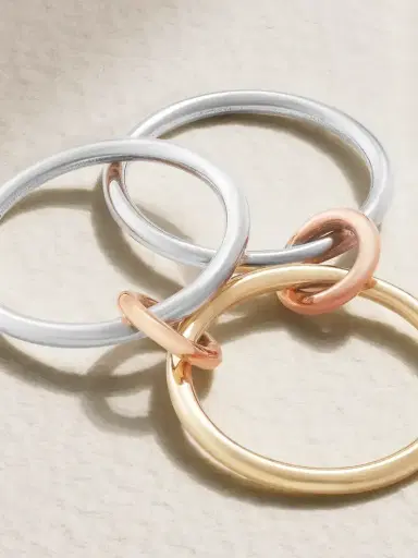 Spinelli Kilcollin Solarium Set Of Three 18-karat Yellow And Rose Gold And Sterling Silver Rings | Thumbnail 4 Spinelli Kilcollin Solarium Set Of Three 18-karat Yellow And Rose Gold And Sterling Silver Rings | Thumbnail 4
