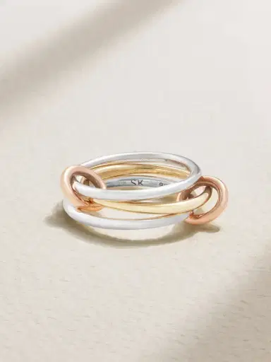 Spinelli Kilcollin Solarium Set Of Three 18-karat Yellow And Rose Gold And Sterling Silver Rings | Thumbnail 1 Spinelli Kilcollin Solarium Set Of Three 18-karat Yellow And Rose Gold And Sterling Silver Rings | Thumbnail 1