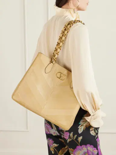 Valentino Garavani Jean Paneled Leather Tote | Thumbnail 3 Valentino Garavani Jean Paneled Leather Tote | Thumbnail 3