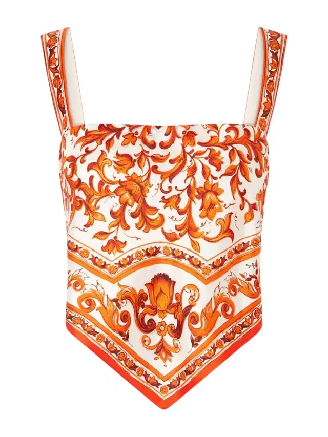 Printed Silk Top Printed Silk Top