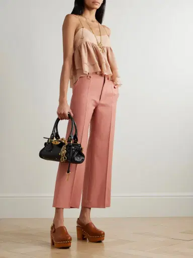 Chloé Cropped Wool-gabardine Wide-leg Pants | Thumbnail 2 Chloé Cropped Wool-gabardine Wide-leg Pants | Thumbnail 2